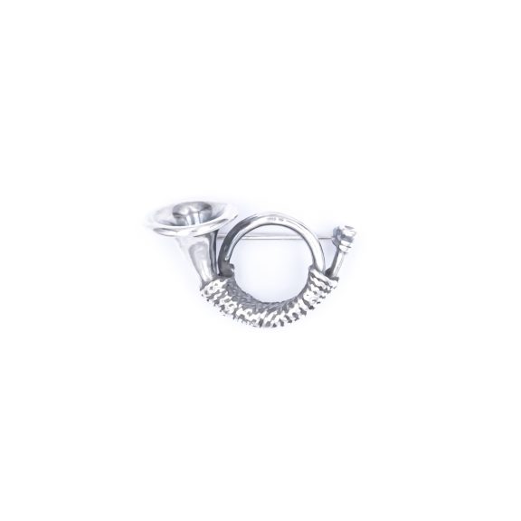 JAGDHORN BROSCHE MITTEL