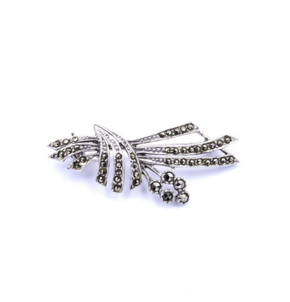 Art Deco Brosche Markasiten – Bild 2