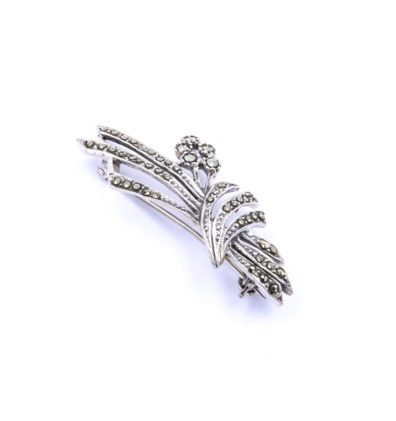 Art Deco Brosche Markasiten – Bild 4